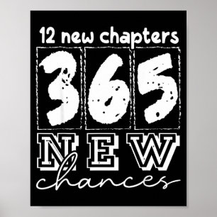 Frohes neues Jahr Kapitel 365 Chancen 2026 Lustig Poster