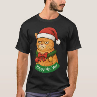 FROHES NEUES JAHR, MEOWY WEIHNACHTEN, FROHES WEIHN T-Shirt