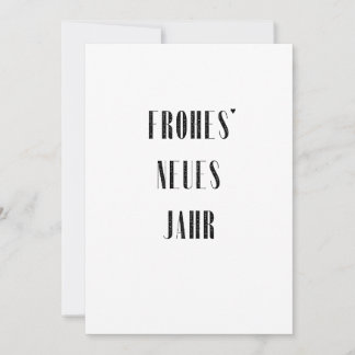 Frohes Neues Jahr - minimalistic typography card Feiertagskarte