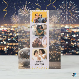 Frohes neues Jahr mit BESTE FREUNDIN FotoCollage Feiertagskarte