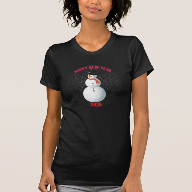 Frohes neues Jahr mit SnowMan 2025 Kleinkind-T - S T-Shirt (Vorderseite)