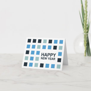 frohes neues jahr (mod squares) feiertagskarte