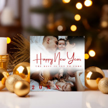 Frohes neues Jahr modernes Skript 3 Collage Multi