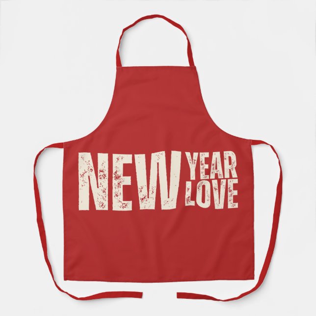 Frohes neues Jahr Neue Liebe 2024 Schürze (Vorderseite)