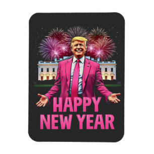 Frohes neues Jahr Neuer Trump Einweihungstag Weihn Magnet