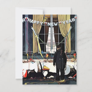 Frohes Neues Jahr - Norman Rockwell Feiertagskarte