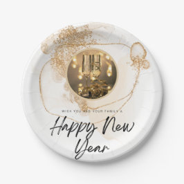 Frohes neues Jahr Pappteller