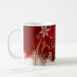 Frohes Neues Jahr, Schneeflocke Kaffeetasse