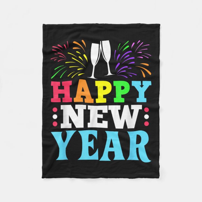 Frohes neues Jahr Shirt 2025 2026 Nye Shirt Männer Fleecedecke (Vorderseite)