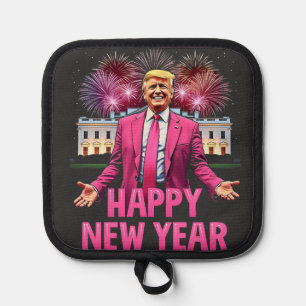 Frohes neues Jahr Silvester Trump Resolution 2025 Topflappen