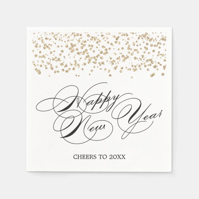 Frohes neues Jahr - Silvesterabend Party Napkins Serviette (Vorderseite)