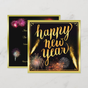 Frohes Neues Jahr & Silvesterfeuerwerk Einladung