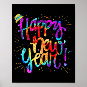 Frohes neues Jahr Silvesterparty 2025 Lustiges Sil Poster