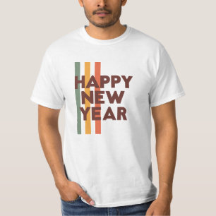 Frohes Neues Jahr T-Shirt – Festliche Typografie-D