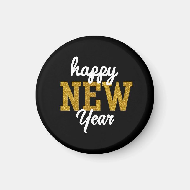 Frohes Neues Jahr T-Shirt Magnet (Vorne)