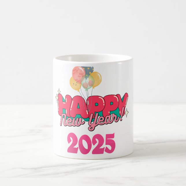 Frohes neues Jahr Tasse 2025 (Mittel)