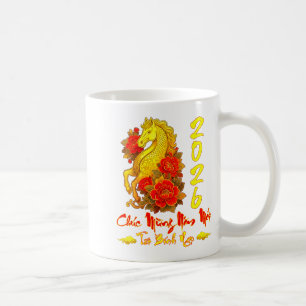 Frohes neues Jahr Tet Binh Ngo Vietnamesisches Jah Kaffeetasse