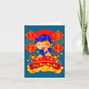 Frohes neues Jahr Tet Vietnamesisches Neujahrsdeko Karte