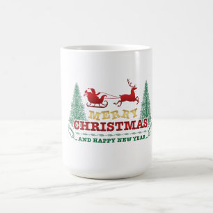 Frohes Neues Jahr und frohe Weihnachten Kaffeetasse