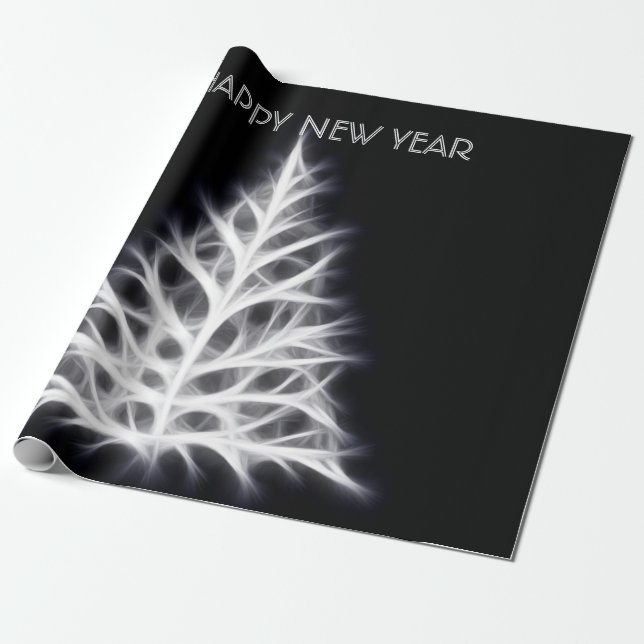 Frohes neues Jahr und gesegnet verpacken Papier Geschenkpapier (Ungerollt)