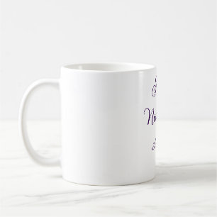 Frohes neues Jahr violette Kalligrafie einfach min Kaffeetasse