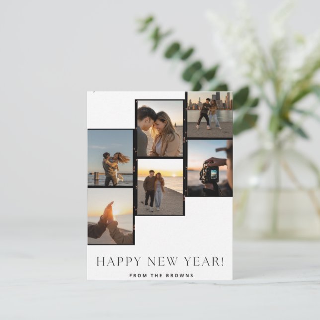 Frohes neues Jahr Von der Browns Card Mitteilungskarte (Stehend Vorderseite)