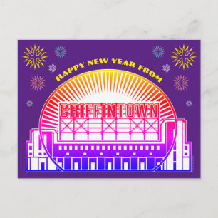 Frohes neues Jahr von Griffintown Postcard Postkarte