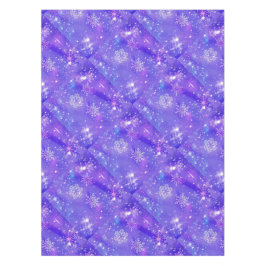 Frohes Neues Jahr Weihnachten Lila Glitzer Sterne Tischdecke