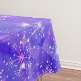 Frohes Neues Jahr Weihnachten Lila Glitzer Sterne Tischdecke