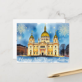 Frohes Neues Jahr Wien Österreich Festival Postkarte