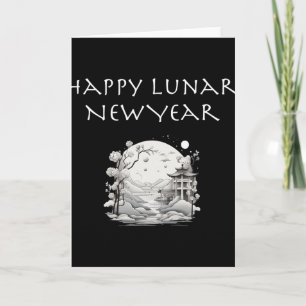 Frohes neues Mondjahr Charmantes Design-Geschenk  Karte