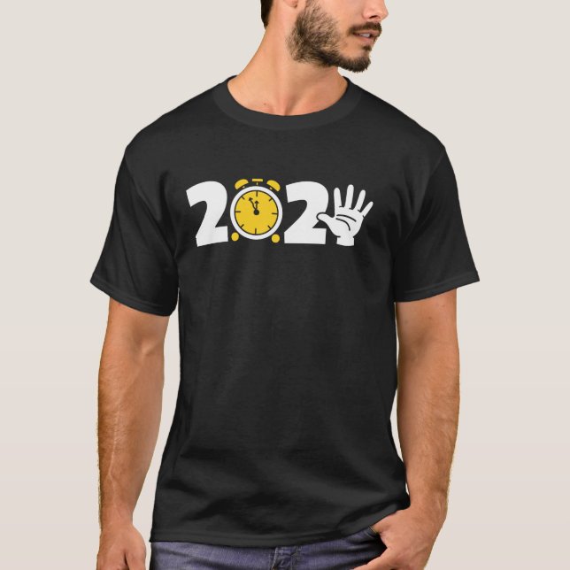 Frohes Neujahr 2025 NYE Neujahrsfamilie Party Cloc T-Shirt (Vorderseite)
