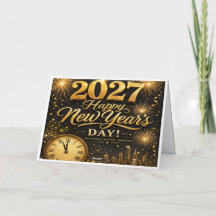 Frohes Neujahr 2027 | Luxus-Gold-Feuerwerk