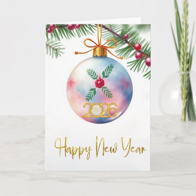 Frohes Neujahr Karte (Vorderseite)