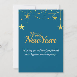 Frohes Neujahr Karte Moderne Minimal Design