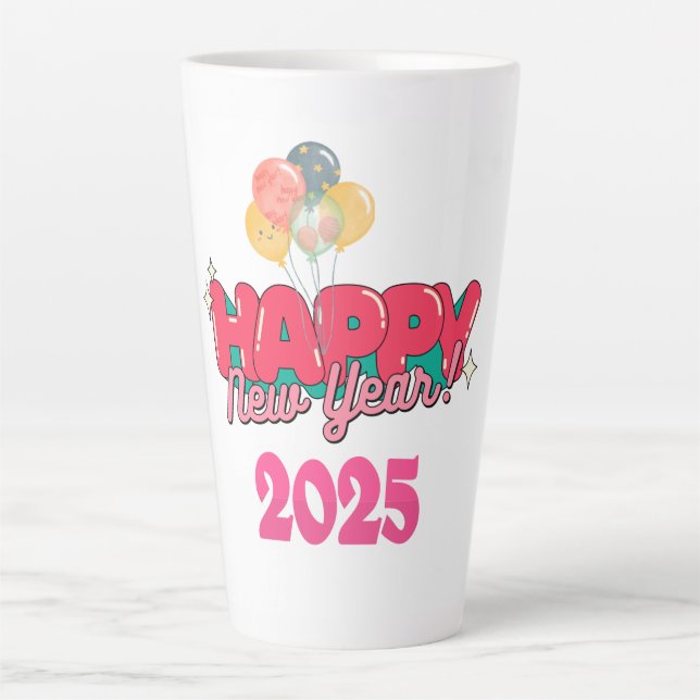 Frohes Neujahr Tasse 2025 (Vorderseite)
