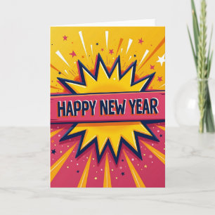 Frohes Neujahrs-Explosionskarte Karte