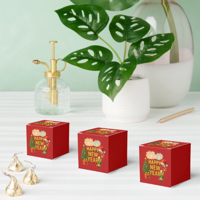 Frohes Neujahrs-Feier-Sticker  Geschenkschachtel (Zahlreiche)