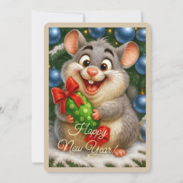 Frohes Neujahrs-Grußkarte Feiertagskarte