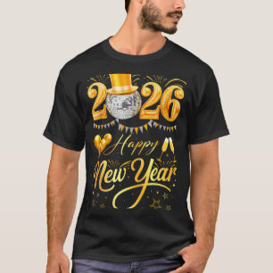 Frohes Neujahrsfest 2026 Lustiger Luftballon Famil T-Shirt