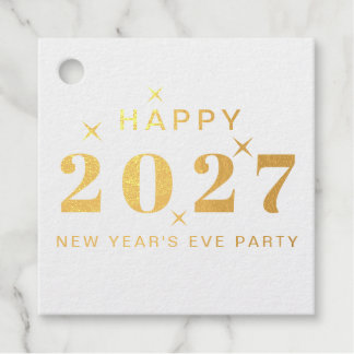 Frohes Neujahrsfest 2027 Blau Geschenkanhänger