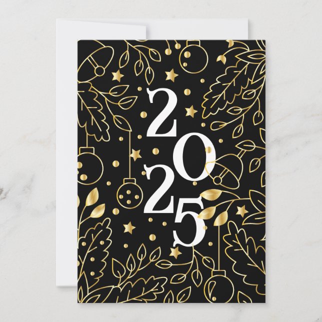 Frohes Neujahrsfest Einladung (Vorderseite)