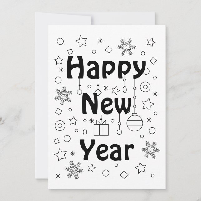 Frohes Neujahrsfest Einladung (Vorderseite)