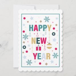 Frohes Neujahrsfest Feiertagskarte