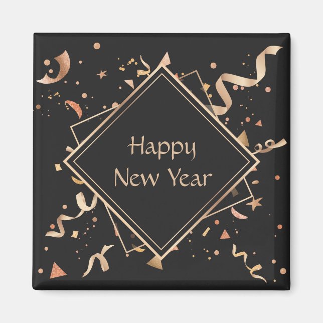 Frohes Neujahrsfest Magnet (Vorne)