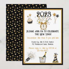 Frohes Neujahrsfest-Party Einladung