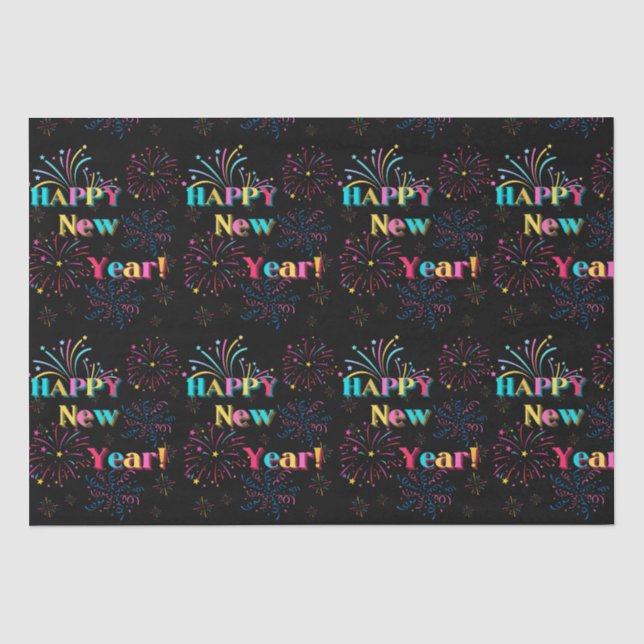Frohes Neujahrsfest - Tissue Paper Seidenpapier (Vorderseite)