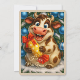 Frohes Neujahrsgrußkarte Feiertagskarte