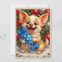 Frohes Neujahrsgrußkarte Feiertagskarte