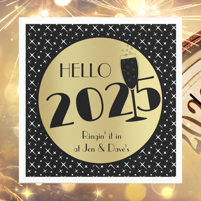 Frohes Neujahrspapier Napkin Serviette (Von Creator hochgeladen)